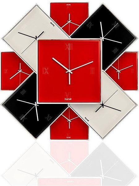 KARTELL Настенные часы 30 х 30 см TIC&TAC, 1910/XX, хром.