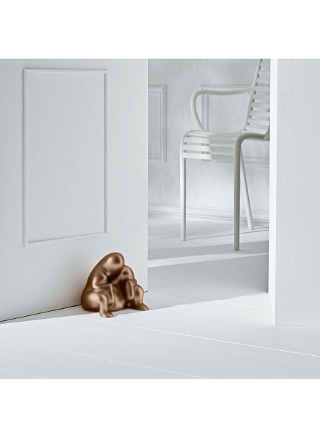 ALESSI Дверной ограничитель ALESSI DEDE, напольный дизайнерский, массивный, термопластик, PS18 BM, бронзовый