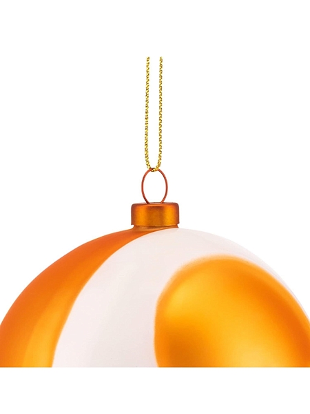 ALESSI Новогоднее Рождественское украшение шар CHRISTMAS BAUBLE 07 STELLACOMETA. Форма Вифлеемская звезда, дизайнерская елочная игрушка, стекло, 9см, ручная роспись, AMJ13 7
