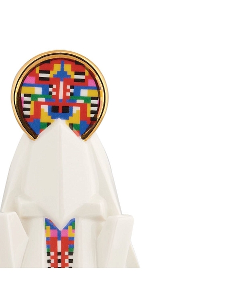 ALESSI Новогоднее Рождественское украшение HOLYHEDRICS, 02 MADONNA, фарфоровая фигурка Мадонна, 17 см, ручная роспись,ESA05 2
