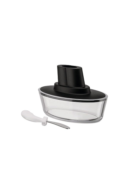 ALESSI Масленка SHIP SHAPE ASG13 B, черная